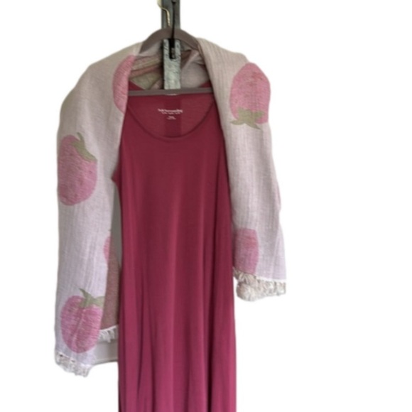 Women's Long Deep Pink Maxi Dress Pockets Size XS Fits XS to Medium - Picture 10 of 10